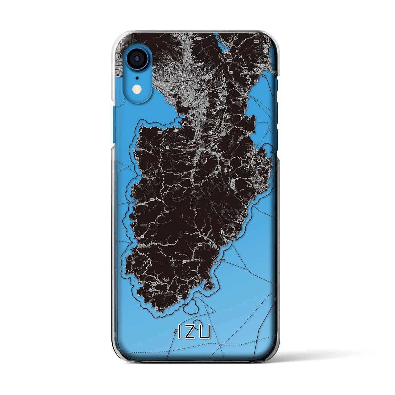 【伊豆2（静岡県）】地図柄iPhoneケース（クリアタイプ）