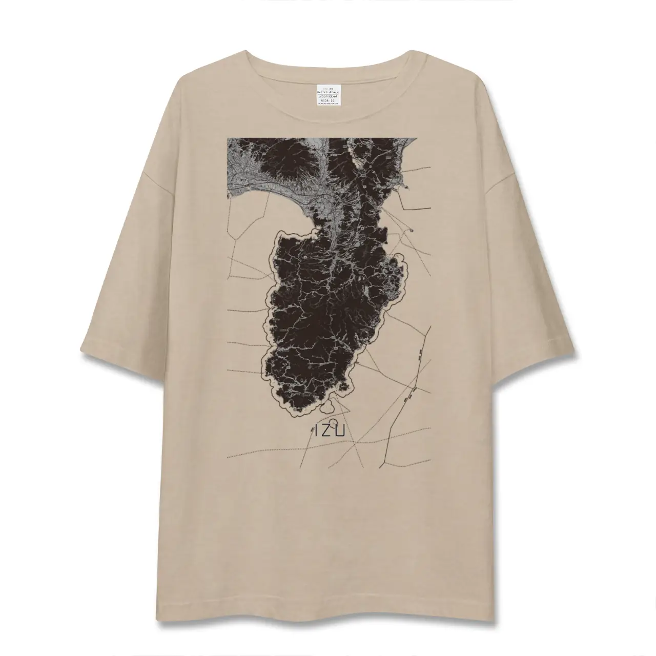 【伊豆2（静岡県）】地図柄ビッグシルエットTシャツ