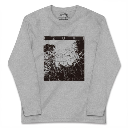 【出水（鹿児島県）】地図柄ロングスリーブTシャツ