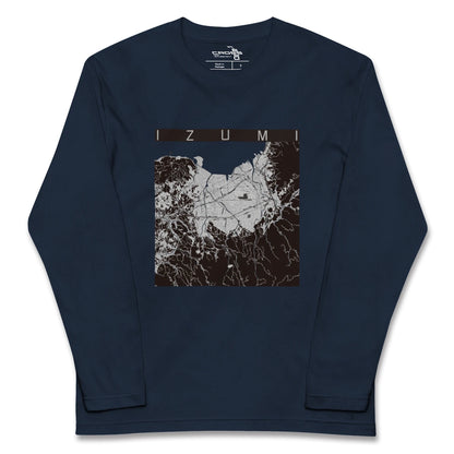 【出水（鹿児島県）】地図柄ロングスリーブTシャツ