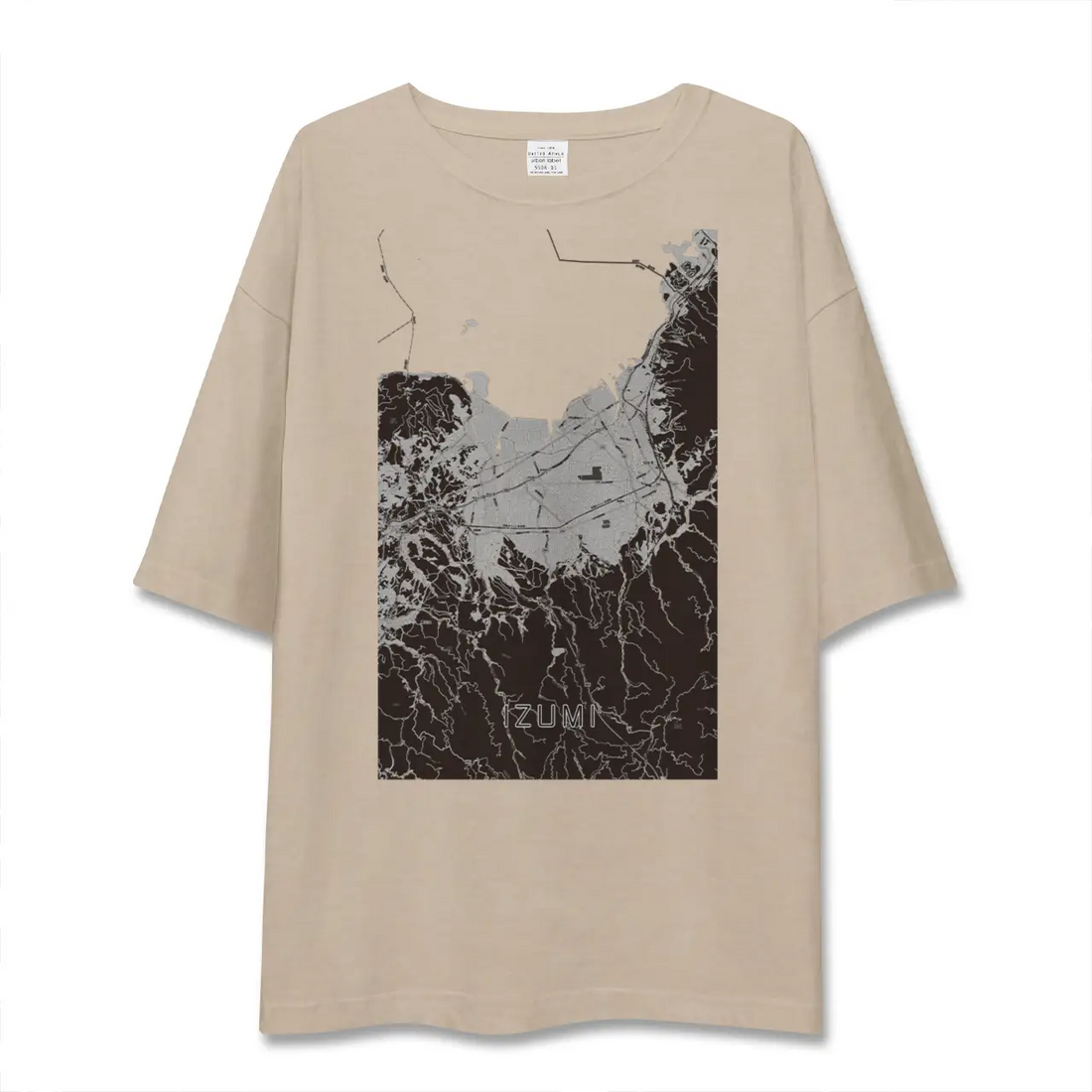 【出水（鹿児島県）】地図柄ビッグシルエットTシャツ