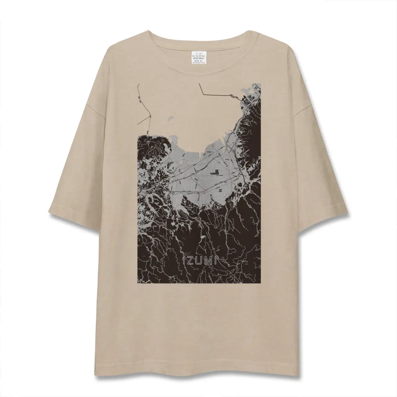 【出水（鹿児島県）】地図柄ビッグシルエットTシャツ