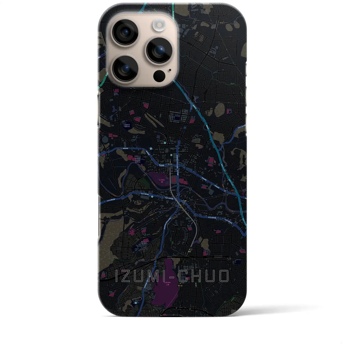 【泉中央(宮城県)】地図柄iPhoneケース(バックカバータイプ)