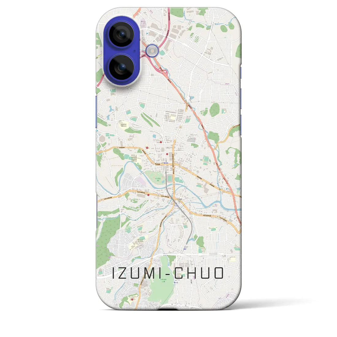 【泉中央(宮城県)】地図柄iPhoneケース(バックカバータイプ)ナチュラル・iPhone 16 Pro Max 用