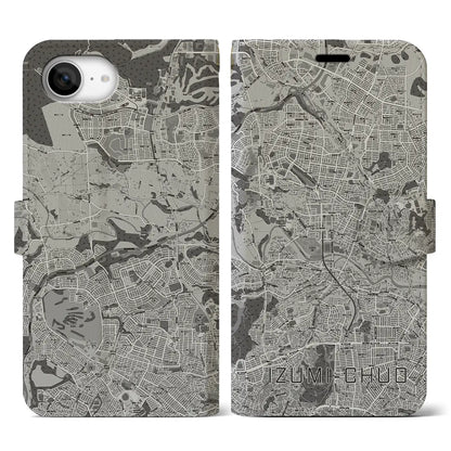 【泉中央（宮城県）】地図柄iPhoneケース（手帳タイプ）