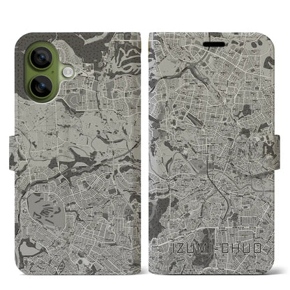 【泉中央（宮城県）】地図柄iPhoneケース（手帳タイプ）