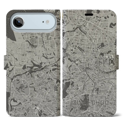 【泉中央（宮城県）】地図柄iPhoneケース（手帳タイプ）