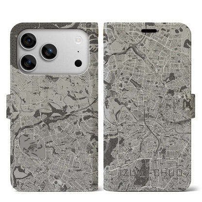 【泉中央（宮城県）】地図柄iPhoneケース（手帳タイプ）