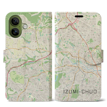 【泉中央（宮城県）】地図柄iPhoneケース（手帳タイプ）