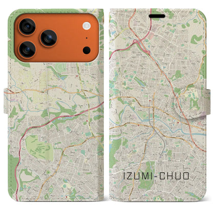 【泉中央（宮城県）】地図柄iPhoneケース（手帳タイプ）