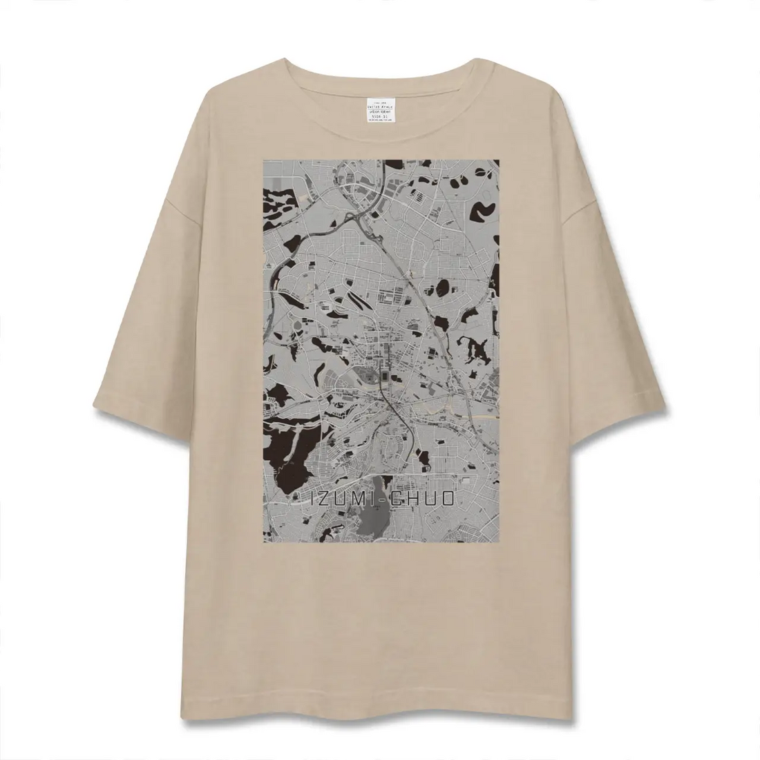 【泉中央（宮城県）】地図柄ビッグシルエットTシャツ