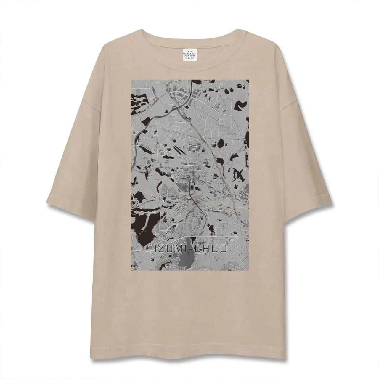 【泉中央（宮城県）】地図柄ビッグシルエットTシャツ