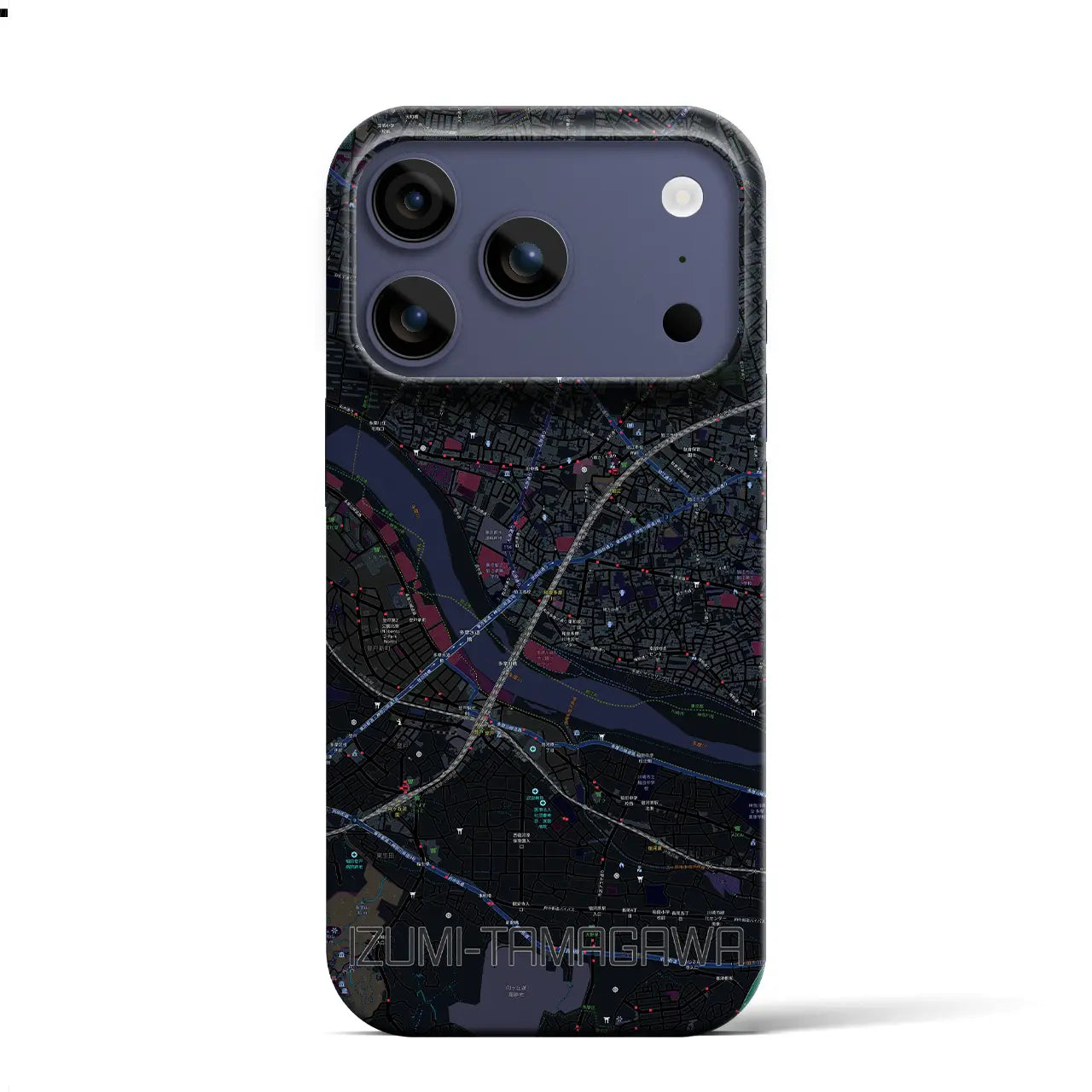 【和泉多摩川（東京都）】地図柄iPhoneケース（バックカバータイプ）