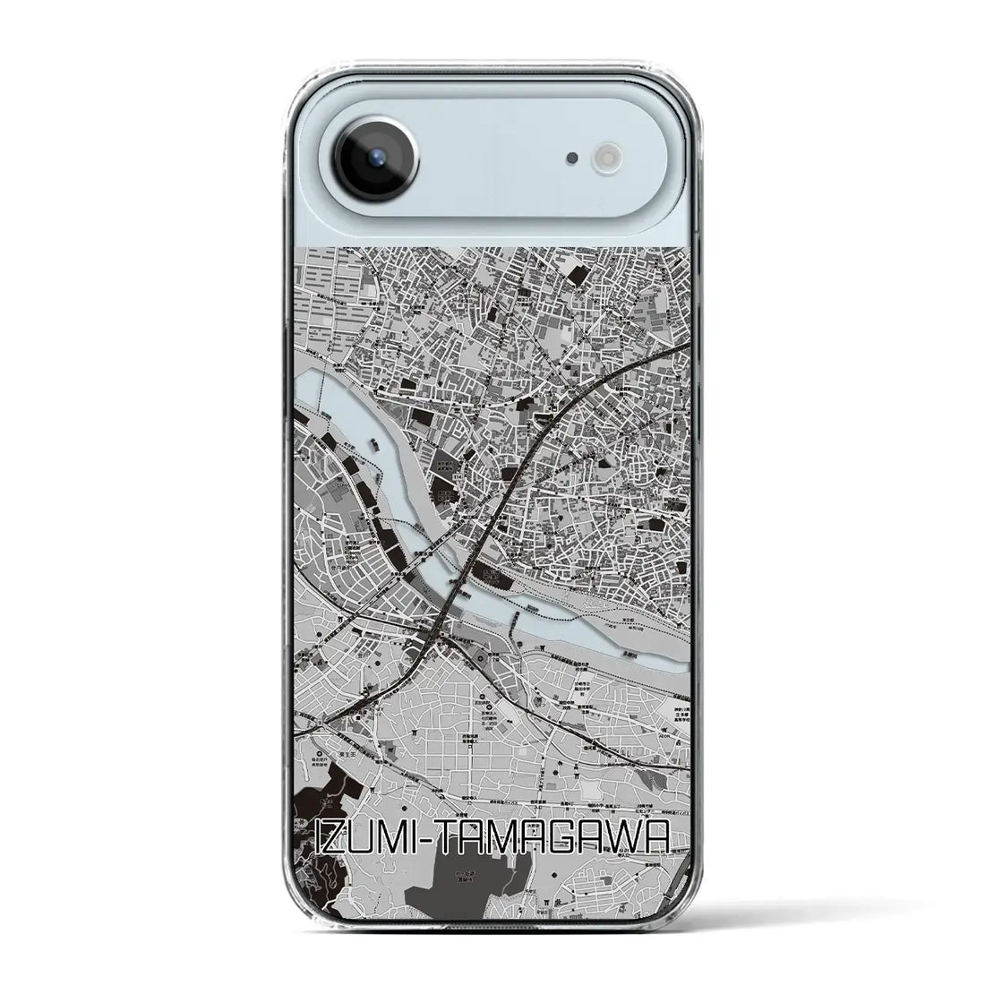 【和泉多摩川（東京都）】地図柄iPhoneケース（クリアタイプ）モノトーン・iPhone 17 Pro Max 用