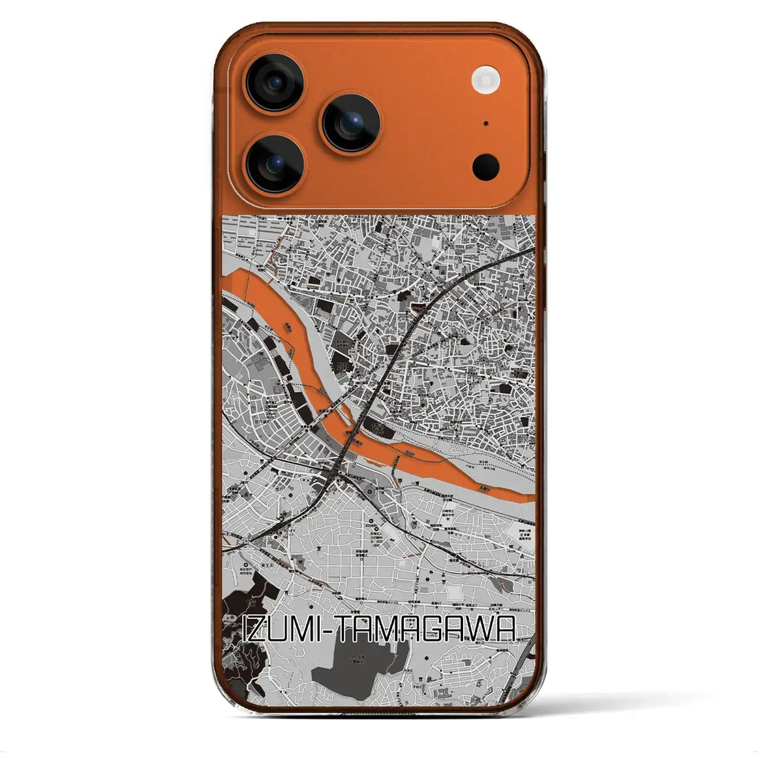 【和泉多摩川（東京都）】地図柄iPhoneケース（クリアタイプ）
