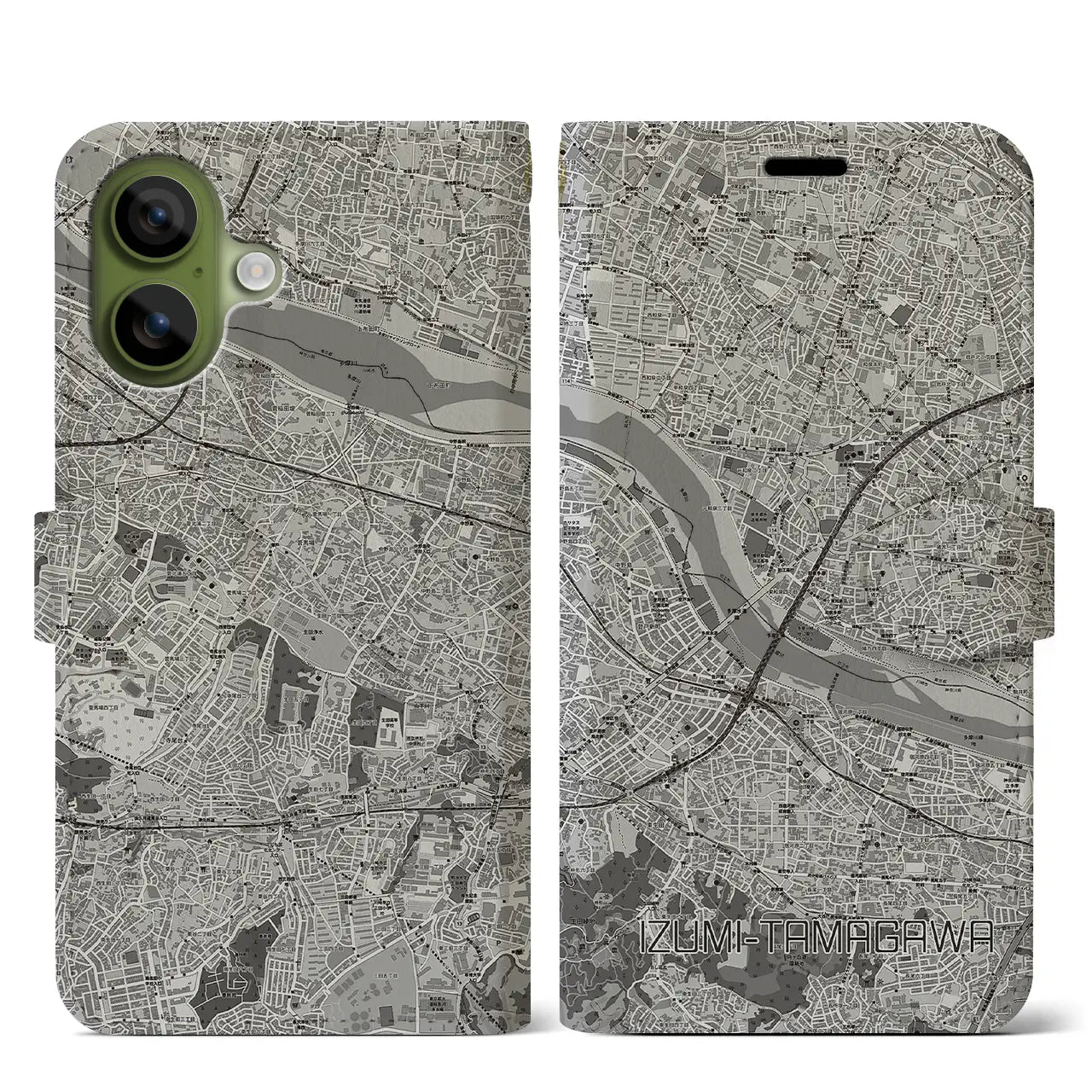 【和泉多摩川（東京都）】地図柄iPhoneケース（手帳タイプ）