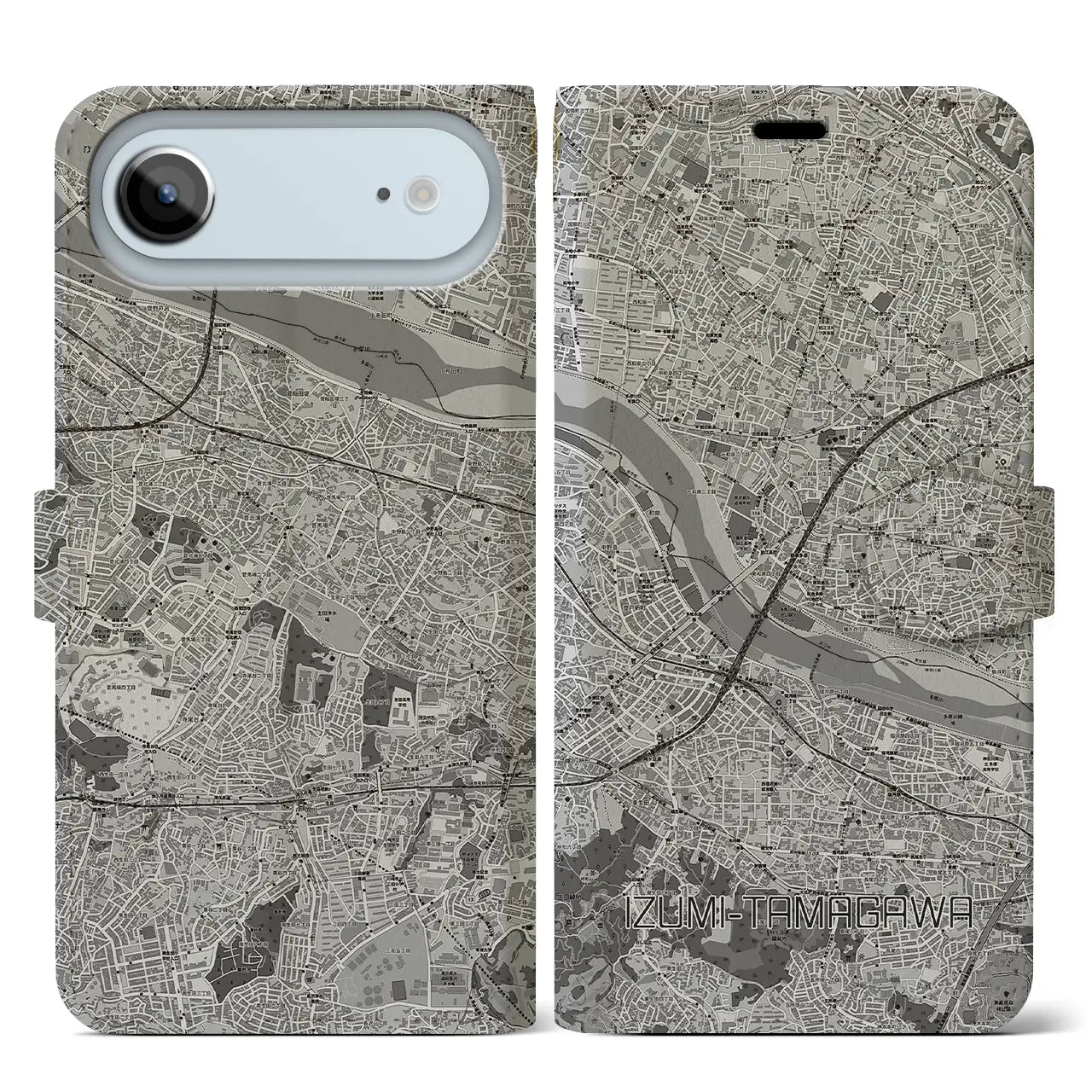 【和泉多摩川（東京都）】地図柄iPhoneケース（手帳タイプ）