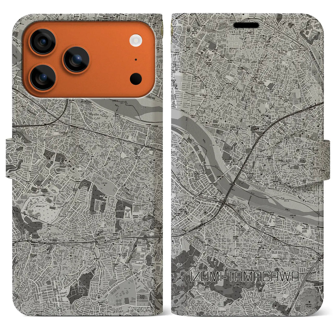 【和泉多摩川（東京都）】地図柄iPhoneケース（手帳タイプ）