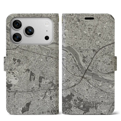 【和泉多摩川（東京都）】地図柄iPhoneケース（手帳タイプ）