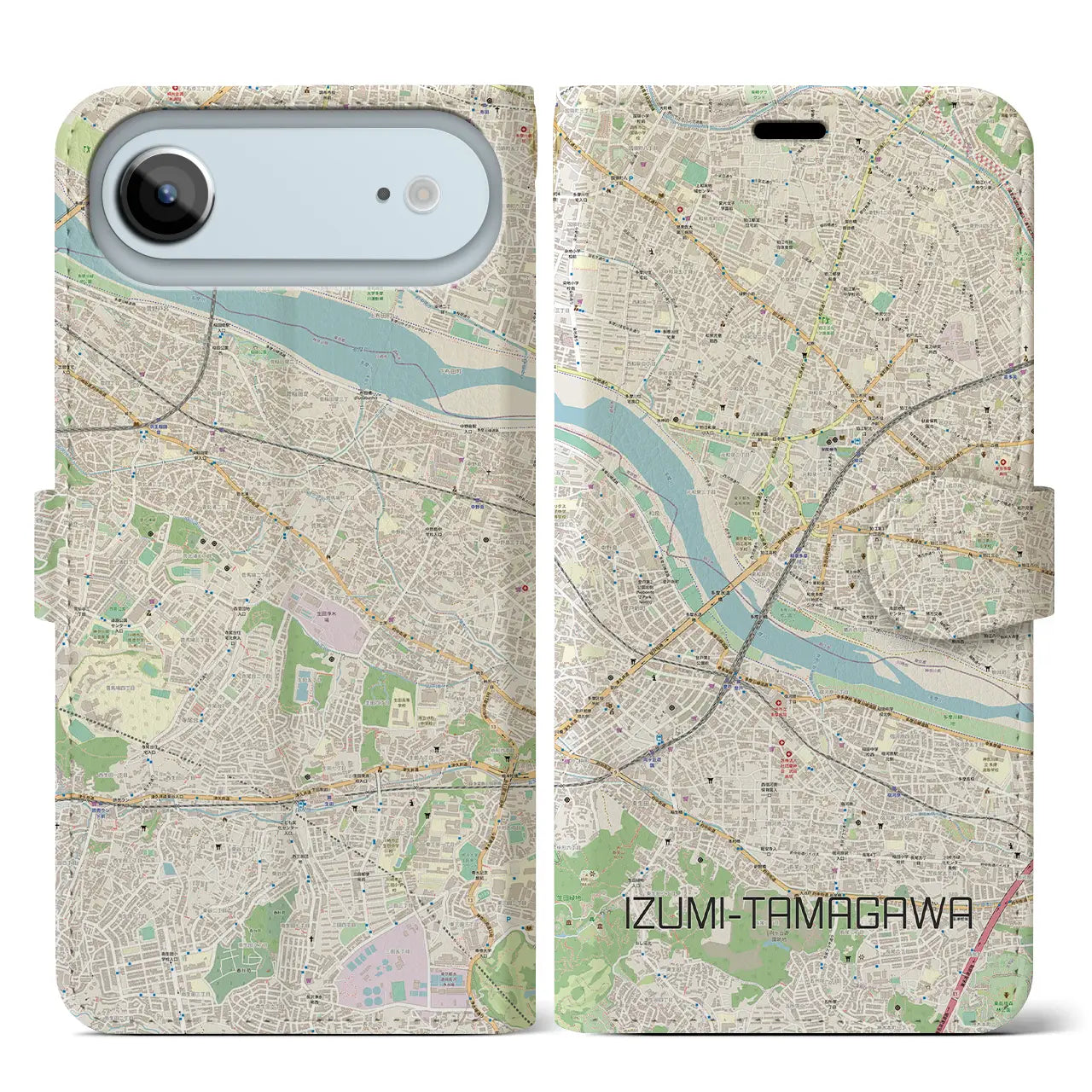 【和泉多摩川（東京都）】地図柄iPhoneケース（手帳タイプ）