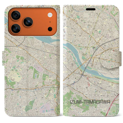 【和泉多摩川（東京都）】地図柄iPhoneケース（手帳タイプ）