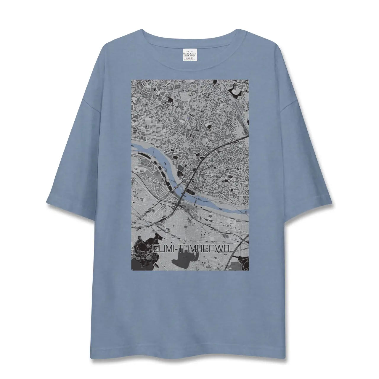 【和泉多摩川（東京都）】地図柄ビッグシルエットTシャツ