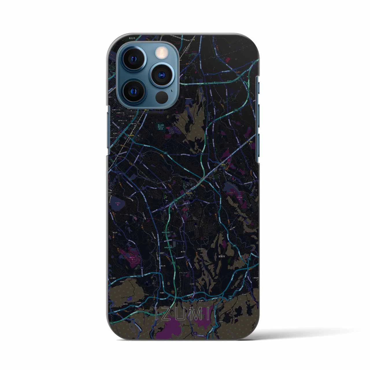 【和泉（大阪府）】地図柄iPhoneケース（バックカバータイプ）