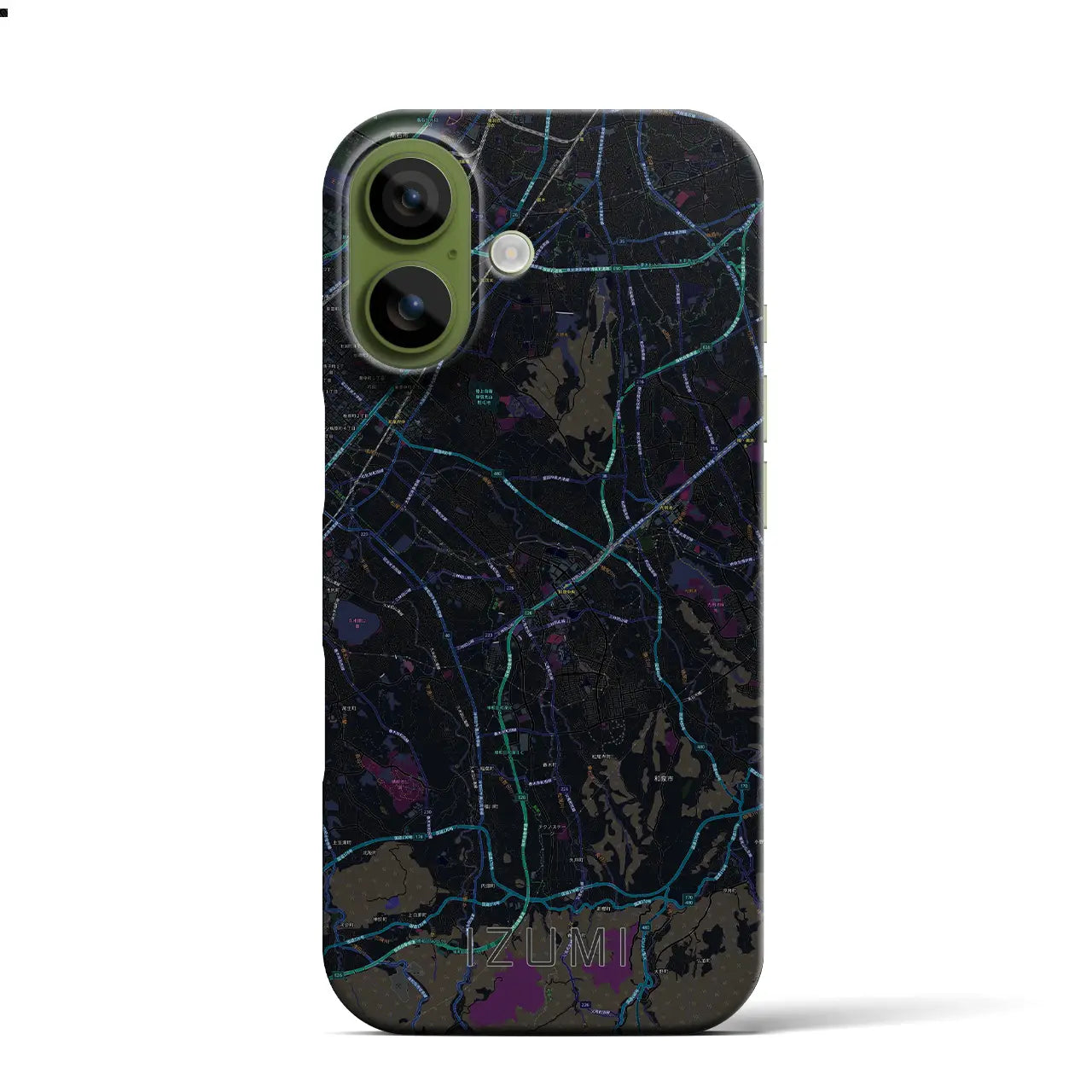 【和泉（大阪府）】地図柄iPhoneケース（バックカバータイプ）