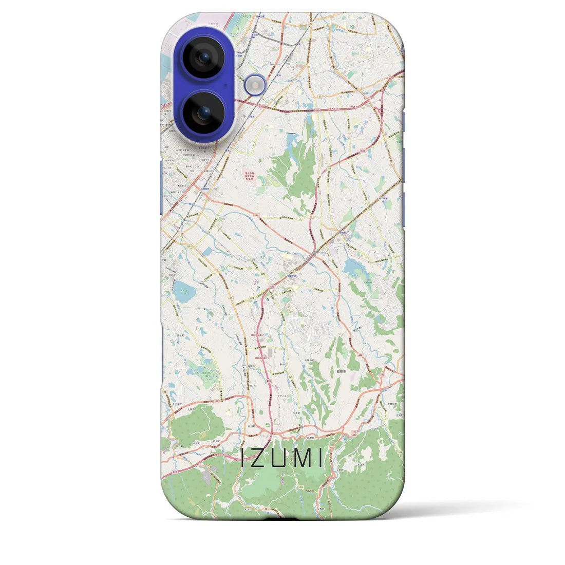 【和泉(大阪府)】地図柄iPhoneケース(バックカバータイプ)ナチュラル・iPhone 16 Pro Max 用