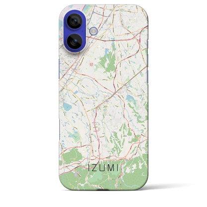 【和泉（大阪府）】地図柄iPhoneケース（バックカバータイプ）ナチュラル・iPhone 16 Pro Max 用