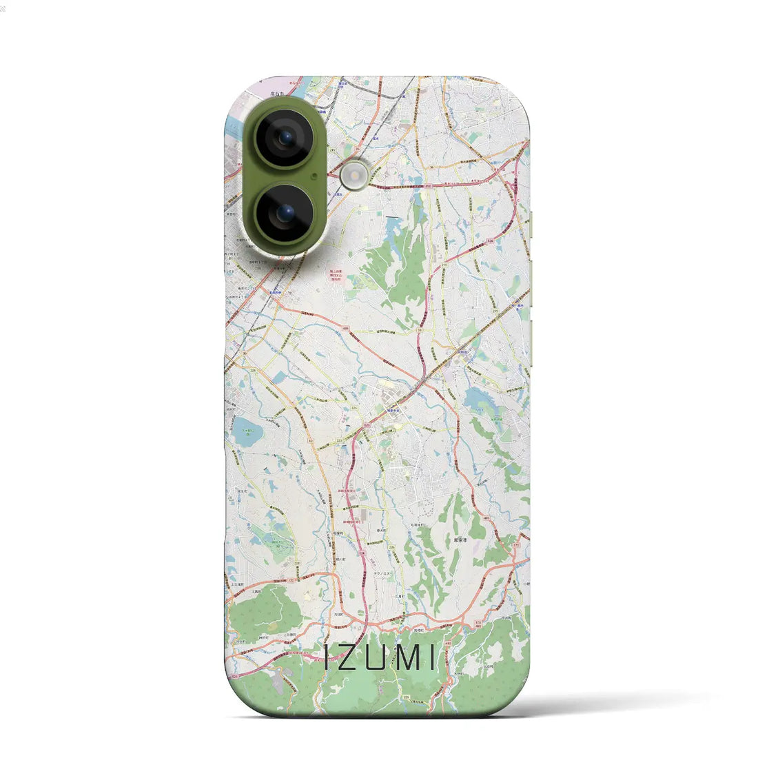 【和泉（大阪府）】地図柄iPhoneケース（バックカバータイプ）ナチュラル・iPhone 17 Pro Max 用