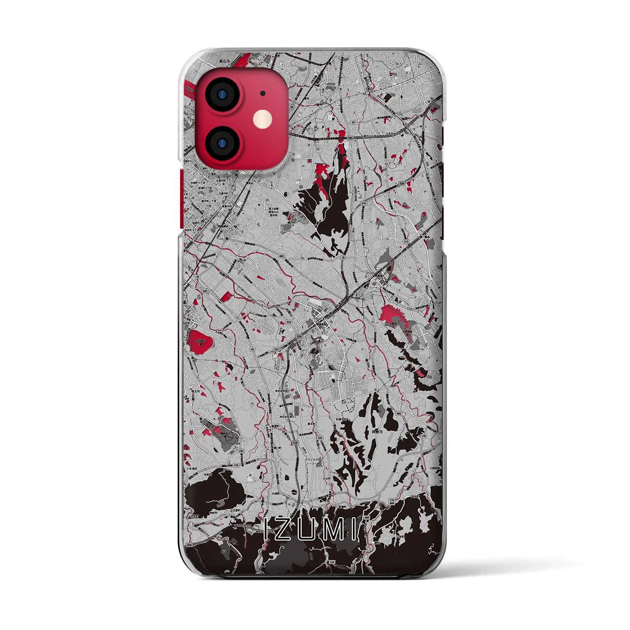【和泉（大阪府）】地図柄iPhoneケース（クリアタイプ）