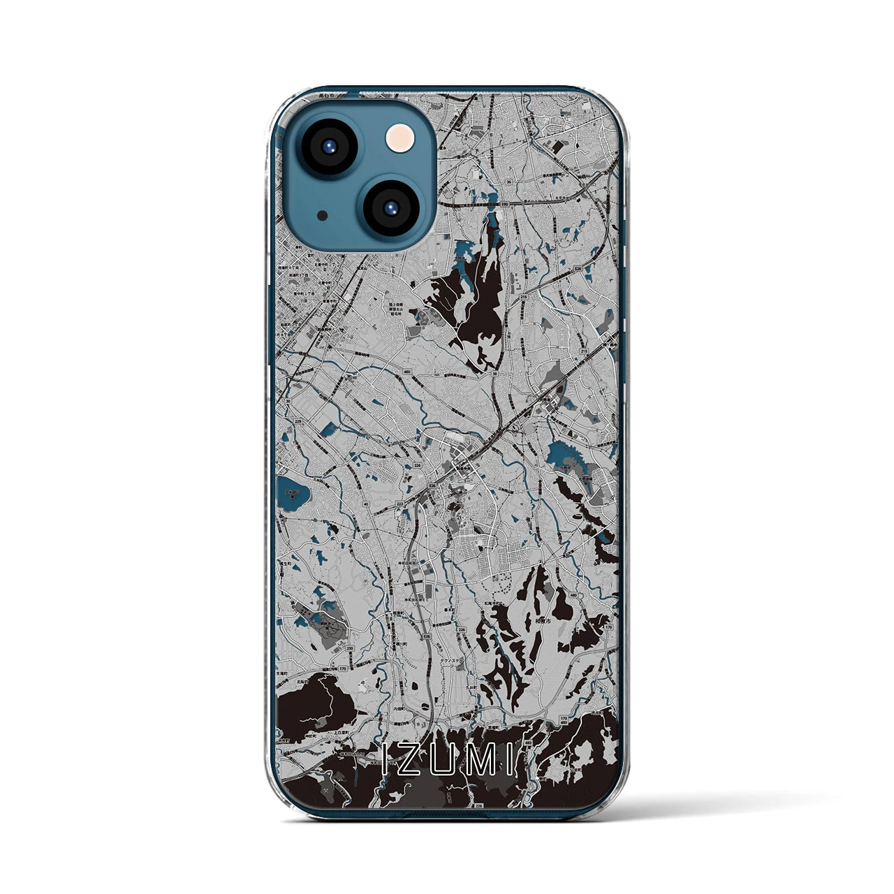 【和泉（大阪府）】地図柄iPhoneケース（クリアタイプ）