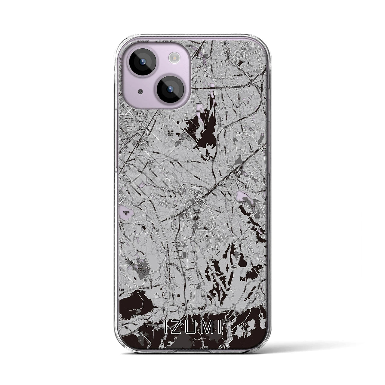 【和泉（大阪府）】地図柄iPhoneケース（クリアタイプ）