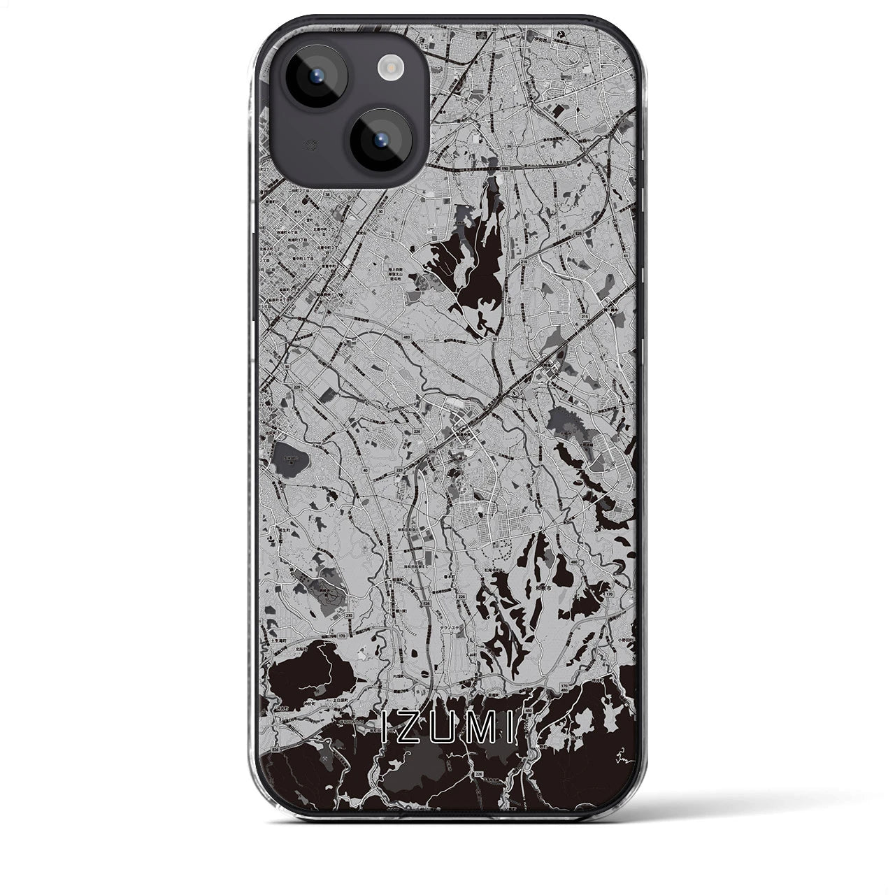 【和泉（大阪府）】地図柄iPhoneケース（クリアタイプ）