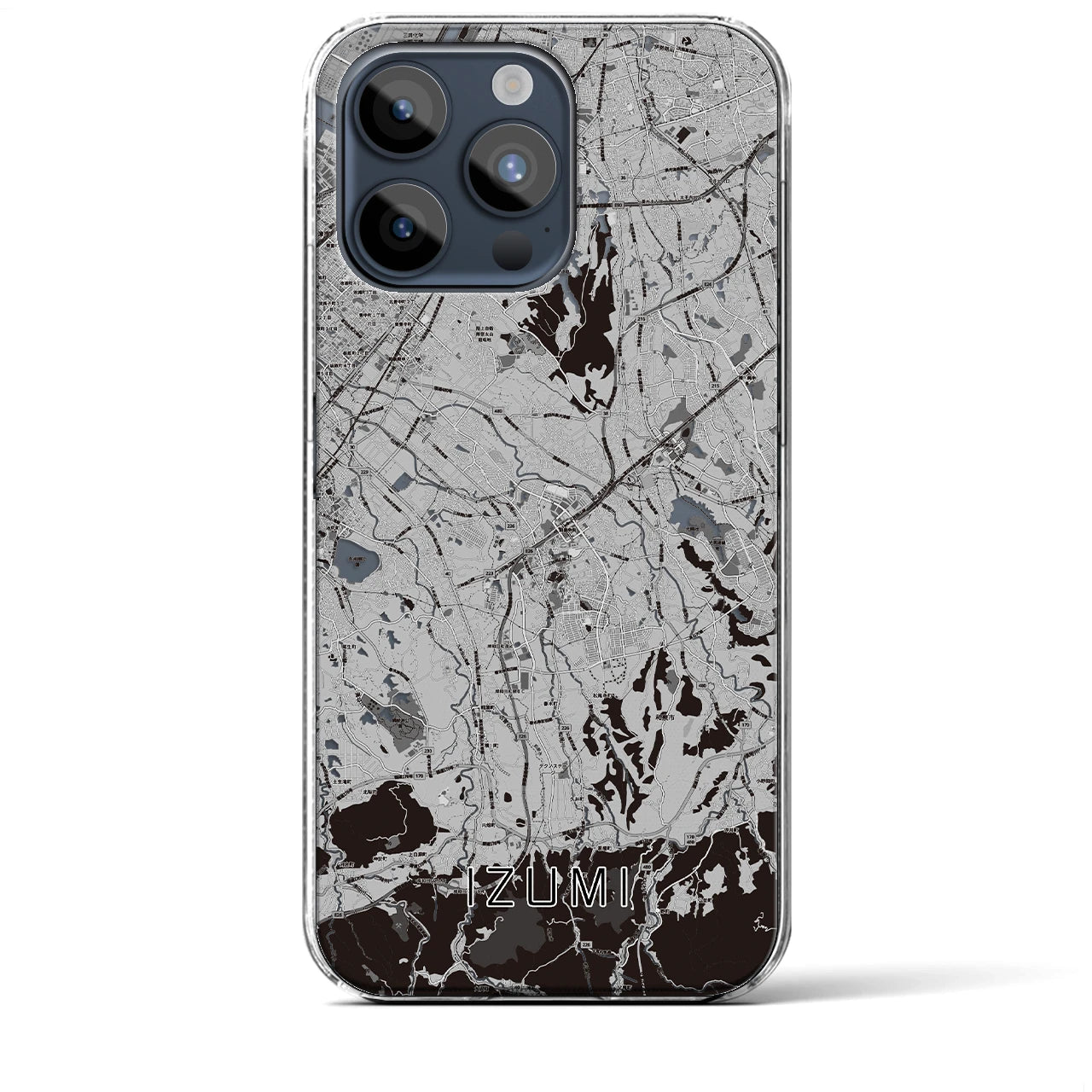 【和泉（大阪府）】地図柄iPhoneケース（クリアタイプ）