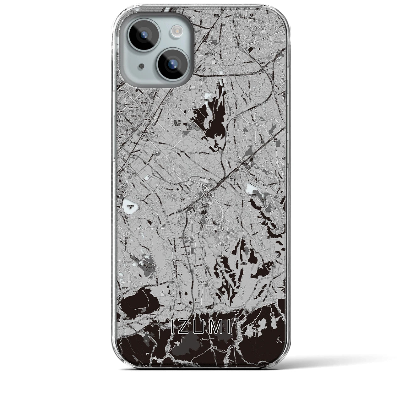【和泉（大阪府）】地図柄iPhoneケース（クリアタイプ）