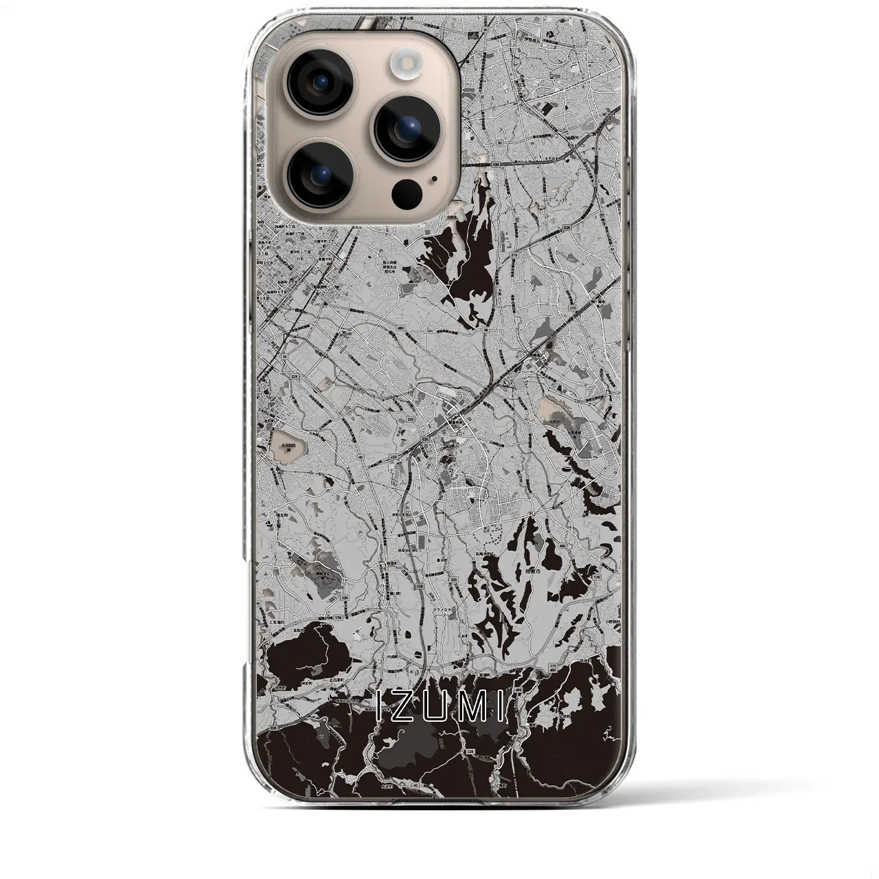 【和泉（大阪府）】地図柄iPhoneケース（クリアタイプ）
