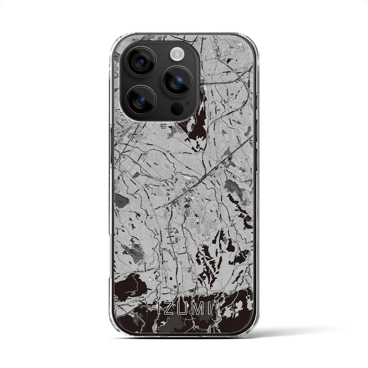 【和泉（大阪府）】地図柄iPhoneケース（クリアタイプ）