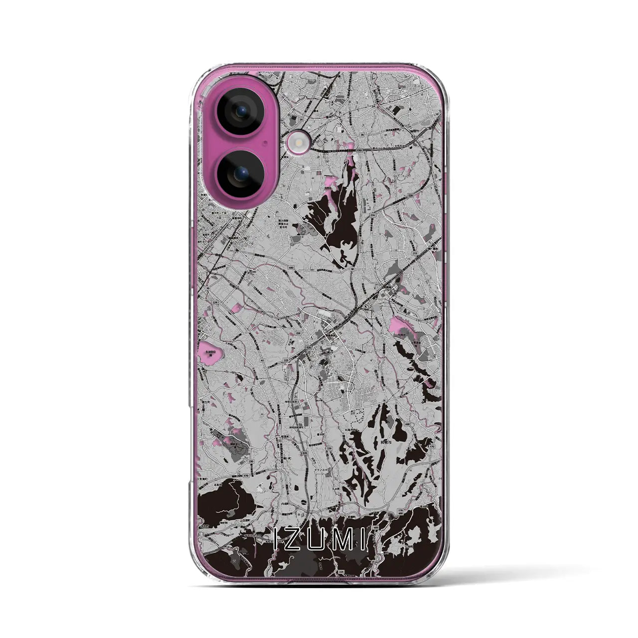 【和泉（大阪府）】地図柄iPhoneケース（クリアタイプ）