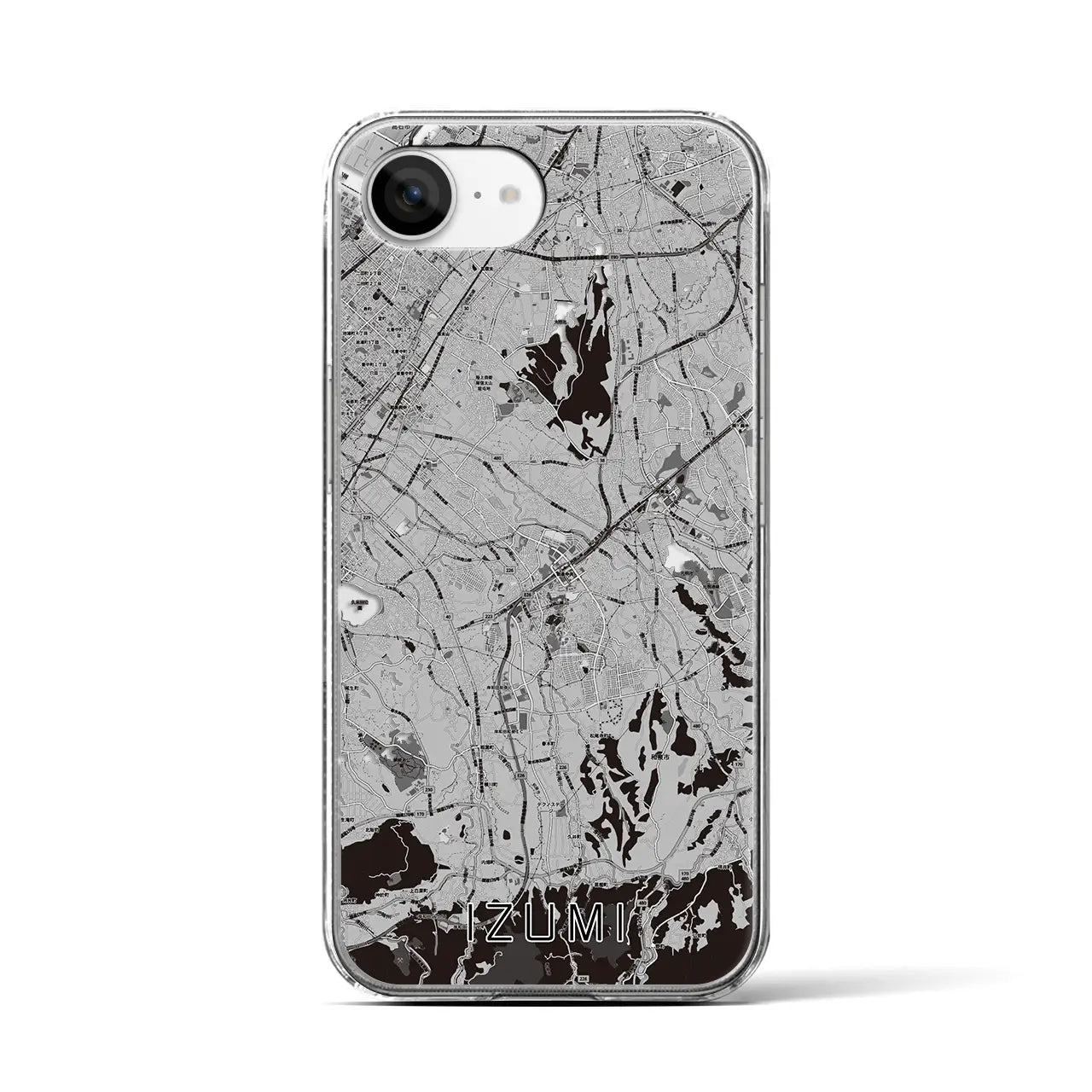 【和泉（大阪府）】地図柄iPhoneケース（クリアタイプ）