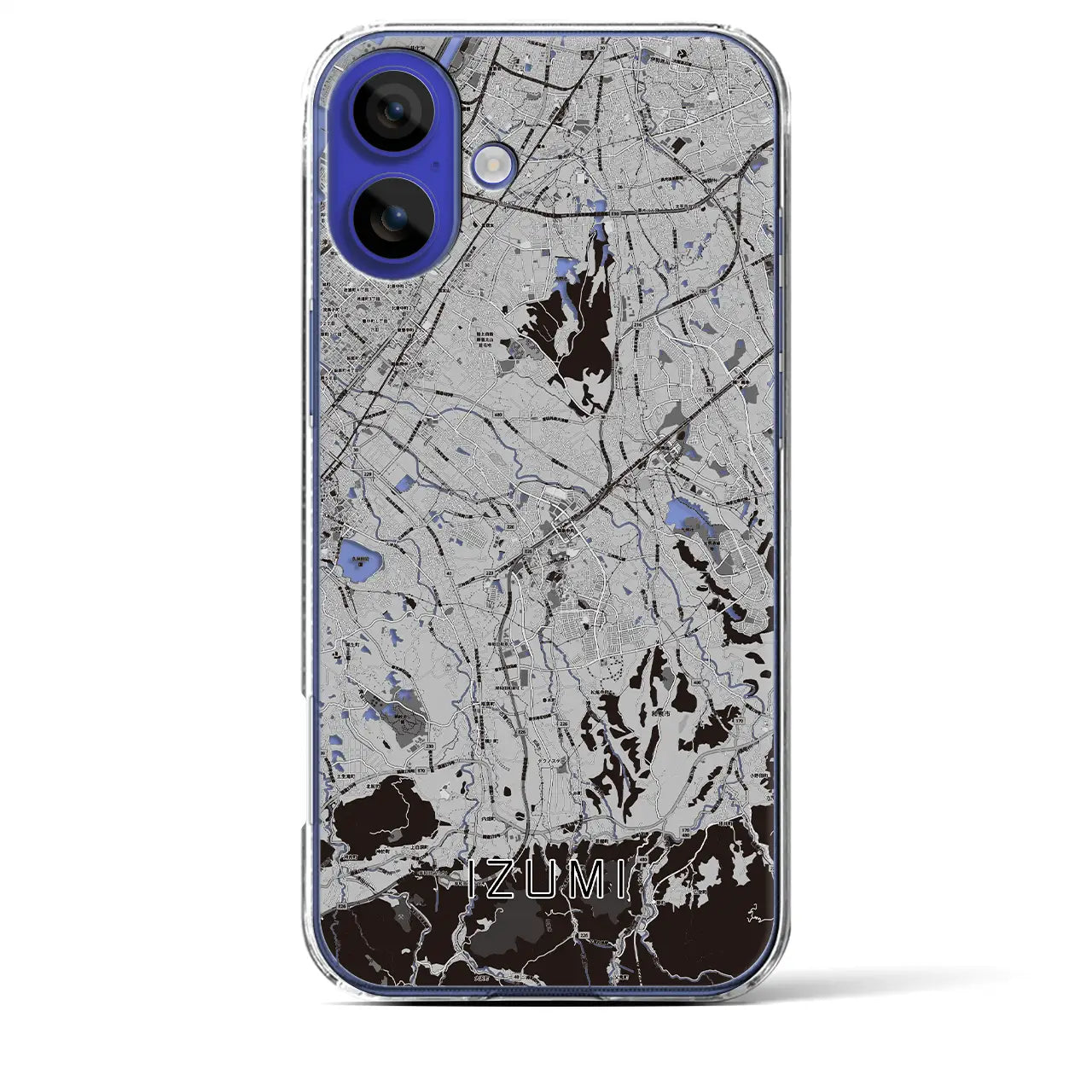 【和泉（大阪府）】地図柄iPhoneケース（クリアタイプ）