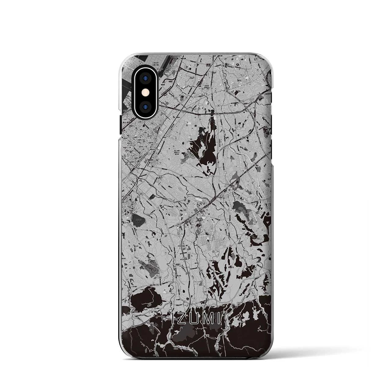 【和泉（大阪府）】地図柄iPhoneケース（クリアタイプ）
