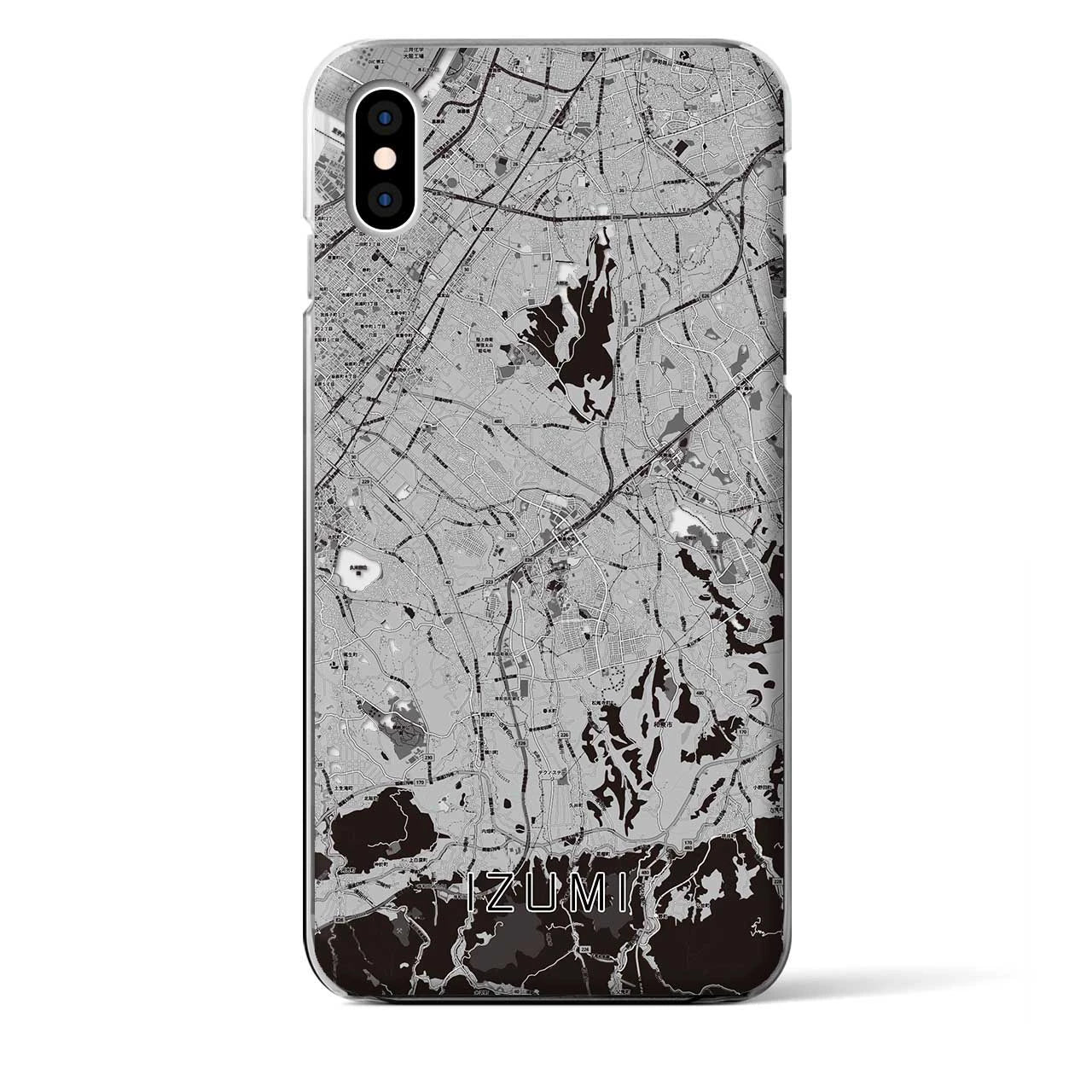 【和泉（大阪府）】地図柄iPhoneケース（クリアタイプ）