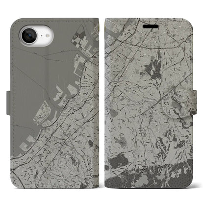 【和泉（大阪府）】地図柄iPhoneケース（手帳タイプ）