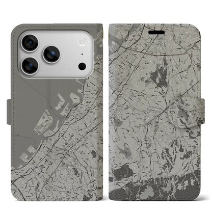 【和泉（大阪府）】地図柄iPhoneケース（手帳タイプ）