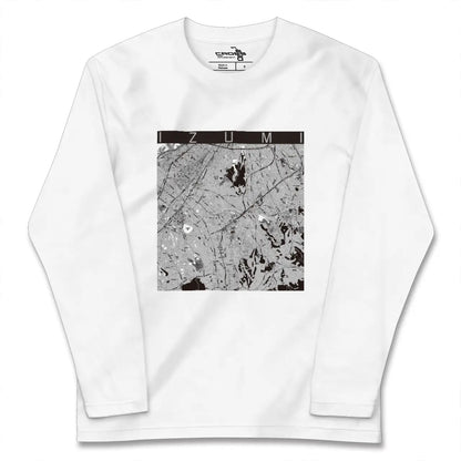 【和泉（大阪府）】地図柄ロングスリーブTシャツ