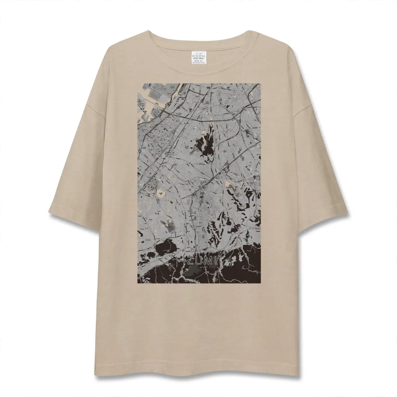 【和泉（大阪府）】地図柄ビッグシルエットTシャツ