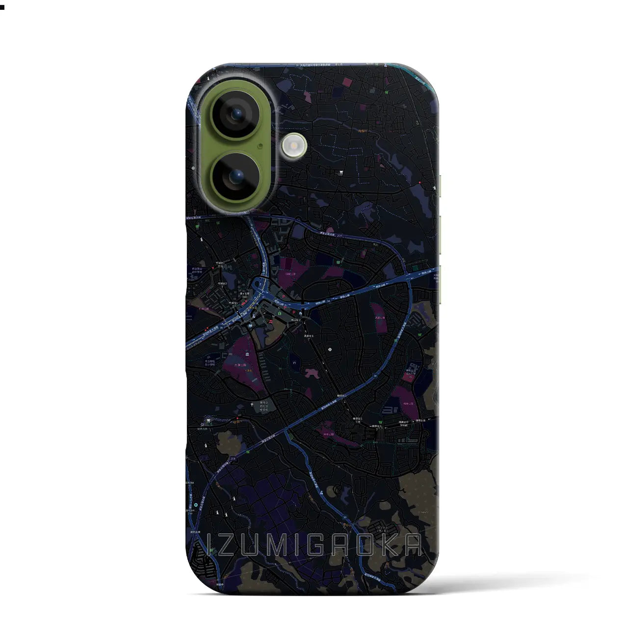 【泉ケ丘（大阪府）】地図柄iPhoneケース（バックカバータイプ）