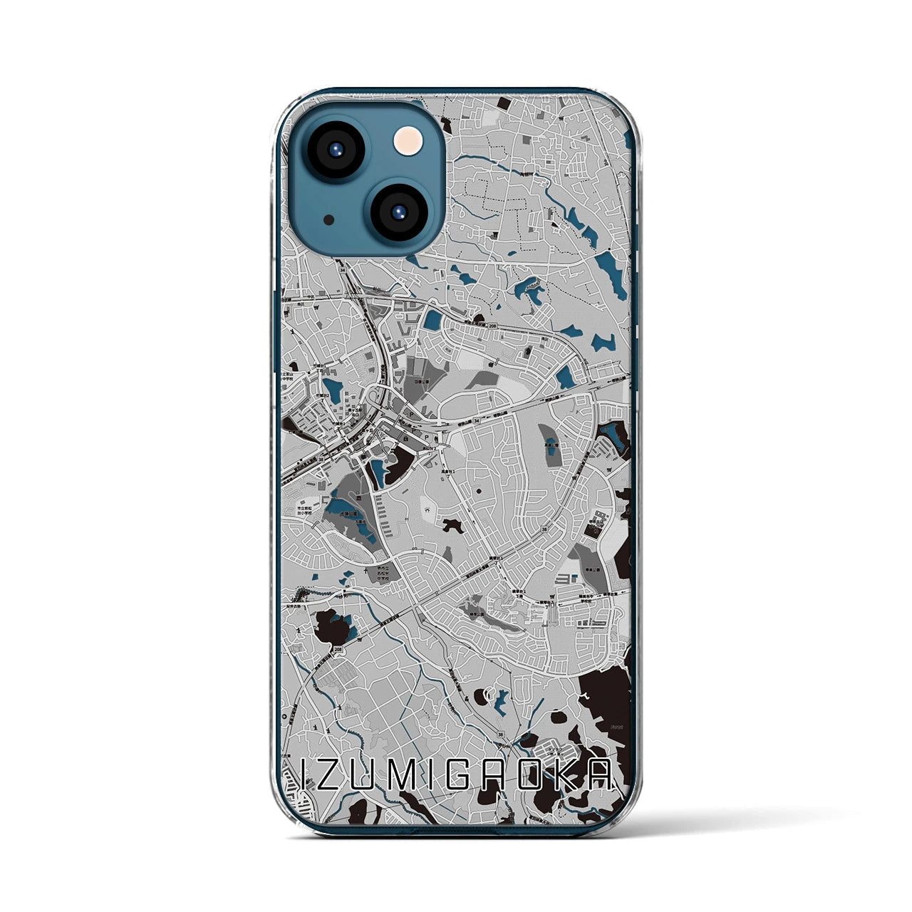 【泉ケ丘（大阪府）】地図柄iPhoneケース（クリアタイプ）